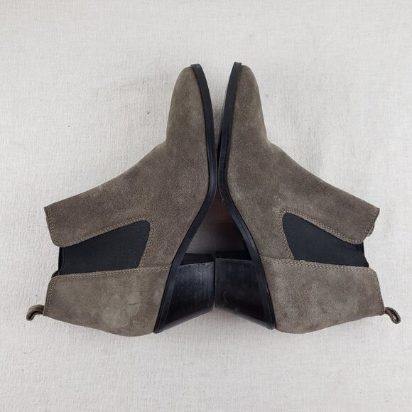 Marc Fisher Jayli Chelsea Booties Gray Suede Block Heel Womens Size 7.5 - Picture 3 of 11